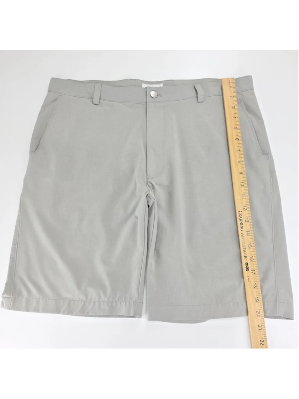 Peter Millar Featherweight Performance Shorts Mens 36 Gray Stretch Golf UPF 50+